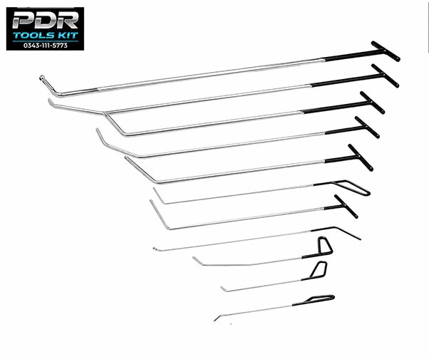 11Pcs Steel PDR Rods Set for Auto Dent Repair