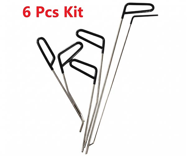 PDR Dent Repair Tool Kit with 6 Steel Rods