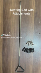 Steel Auto Dent Repair PDR Rod with Multiple Heads | Car Dent Removal Tool
